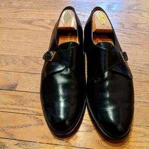 Salvatore Ferragamo Black Monk Strap Shoes 13EE